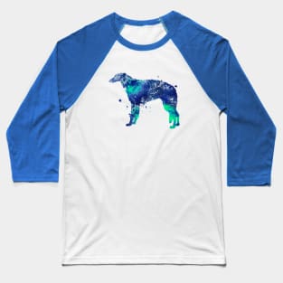 Borzoi Dog Watercolor Painting Baseball T-Shirt